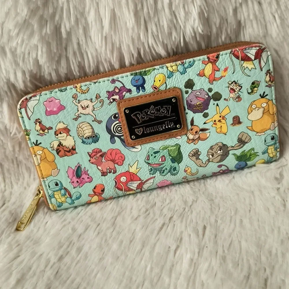 Loungefly Pokémon 151 Generation Teal Mini Backpack and Wallet